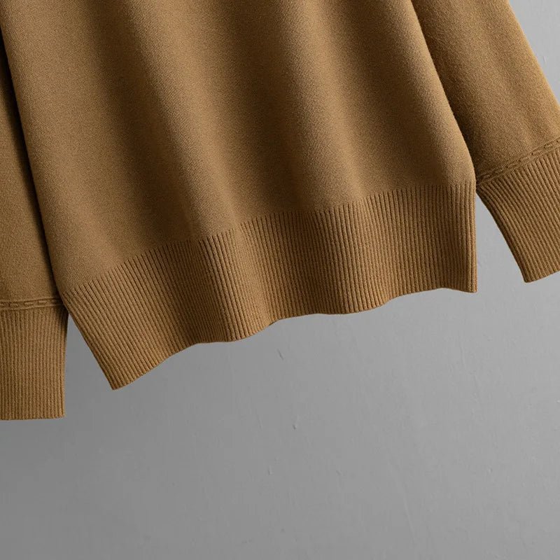 Knitted Two - Piece Set – O - Neck Sweater Top With High Waist Straight Pants, Korean Style Fall Winter - SN Wigs & More
