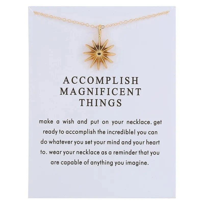Korean Accomplish Magnificent Things Plated Gold Silver Pendant Necklace Chains Statement Necklace Women Jewelry