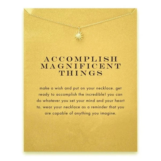 Korean Accomplish Magnificent Things Plated Gold Silver Pendant Necklace Chains Statement Necklace Women Jewelry