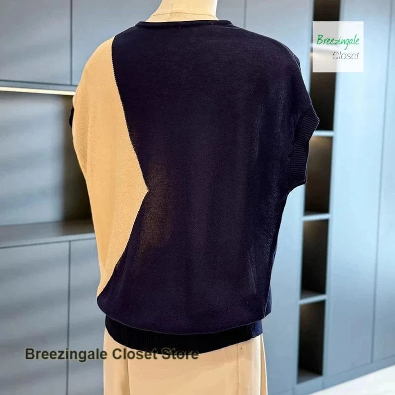 Korean fashion ice silk sweater women's summer dress new mother temperament T-shirt Joker middle-aged and old-aged tops.