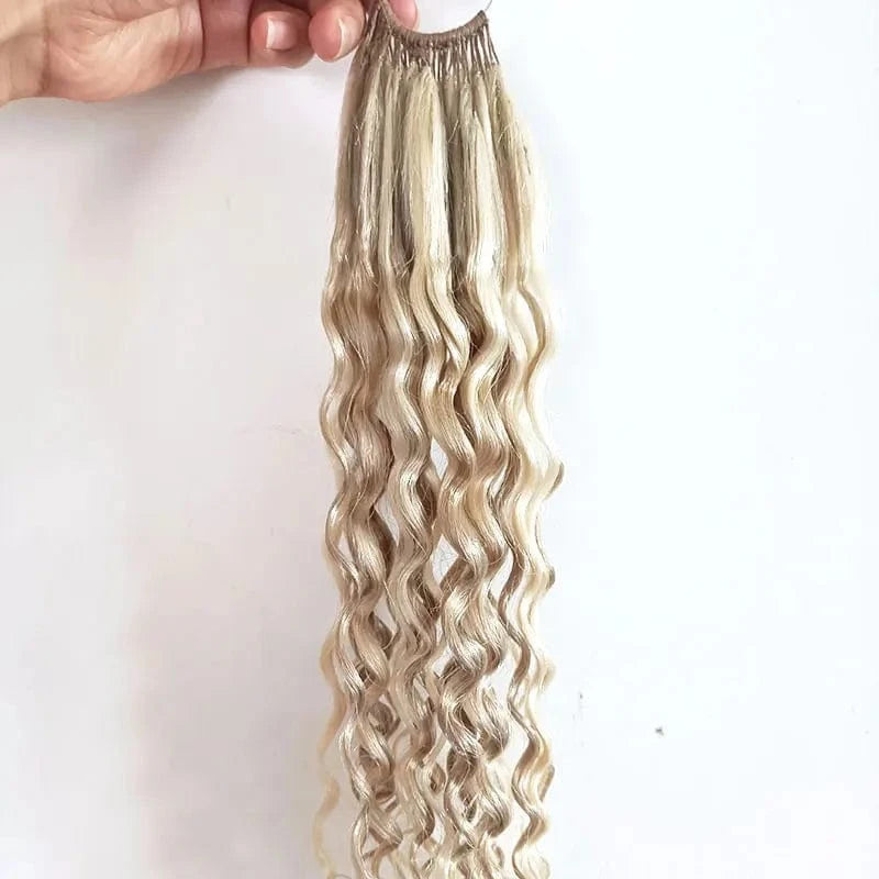 Korean knot feather no tip hair extension natural wave piano color Newest and most popular  virgin  hair full cuticle aligned