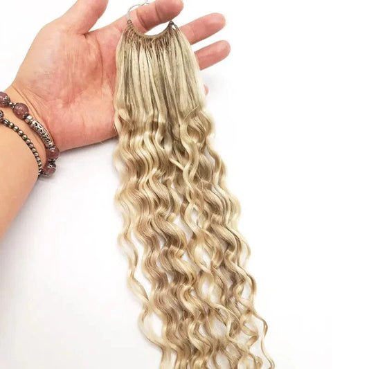 Korean knot feather no tip hair extension natural wave piano color Newest and most popular  virgin  hair full cuticle aligned