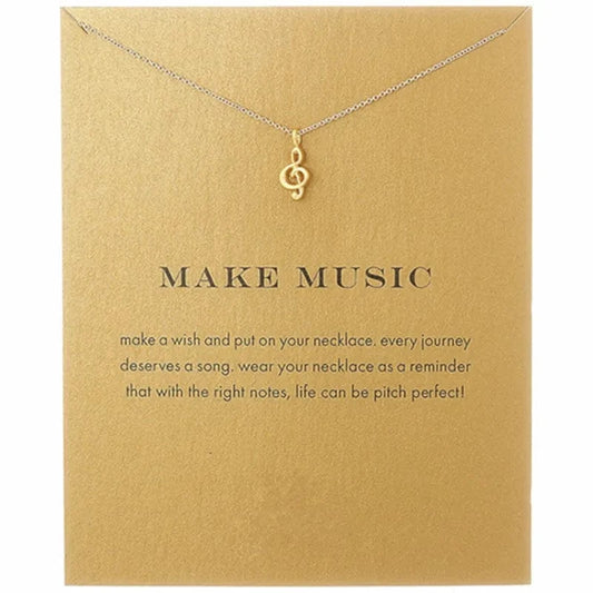 Korean Necklace Fashion Jewelry Make Music Pitch Perfect Gift Card Pendant Necklace