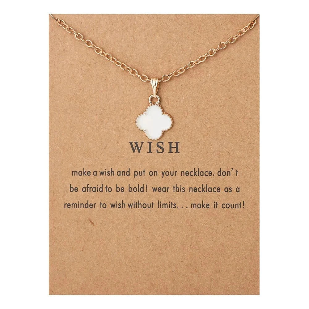 Korean Necklace Gold Color Clover # Pendant Clavicle Chain Statement Necklace Women Girl