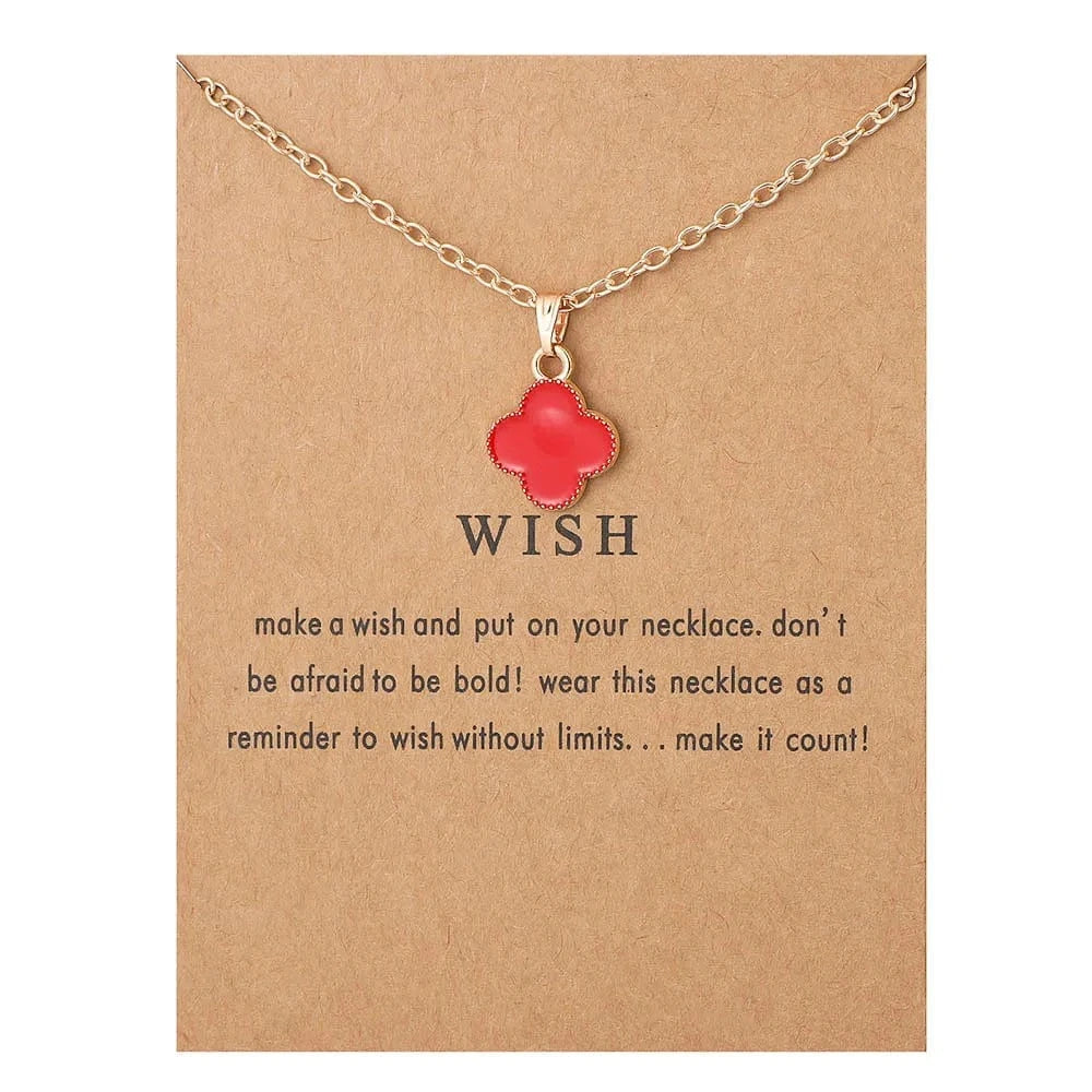 Korean Necklace Gold Color Clover # Pendant Clavicle Chain Statement Necklace Women Girl