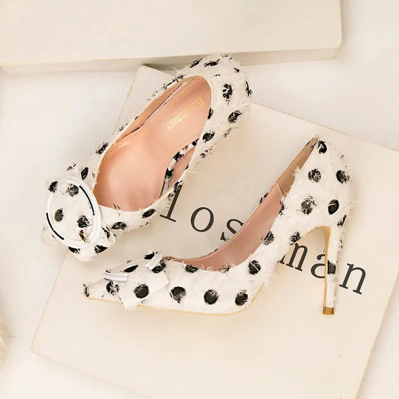 Korean Style Women Pointed-toe Buckle Sandals Female Summer Autumn High Heel Pumps Sexy Party Ladies Dress Shoes