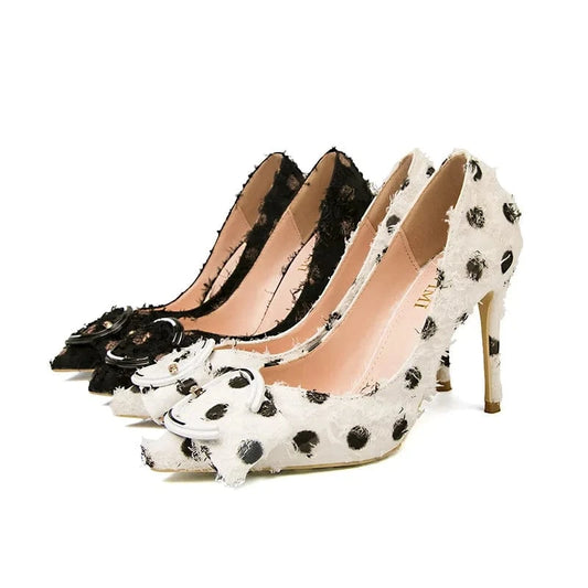 Korean Style Women Pointed-toe Buckle Sandals Female Summer Autumn High Heel Pumps Sexy Party Ladies Dress Shoes