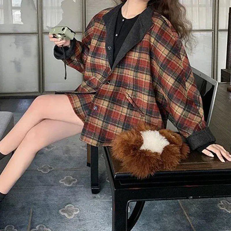 Korean version of the British style striped skirt suit women's autumn 2024 new slim fashion casual coat jacket skirt two - piece. - SN Wigs & More