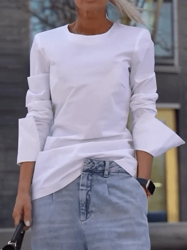Krisstarsgirl 2025 New Casual T-shirts for Women Summer Fall Cotton Long Sleeves Simple Tee Shirt Clothes for Woman Street Wear