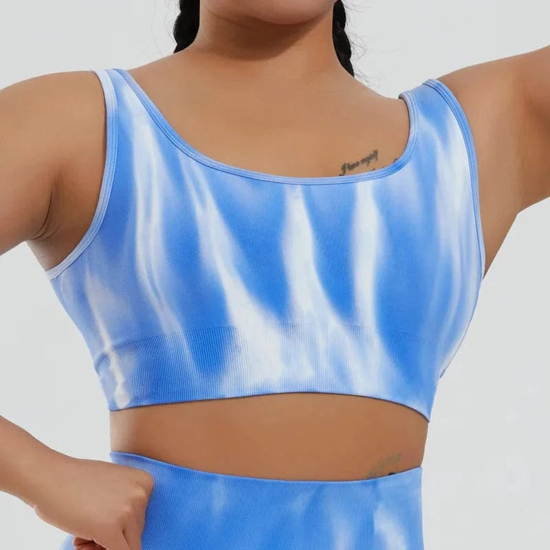 L / A23B051Y4 BESTWAYCLOX 2024 Popular New Spot Yoga Shorts Yoga Vest Set Women's Sports Bra Fitness Sportswear female short pants and vest