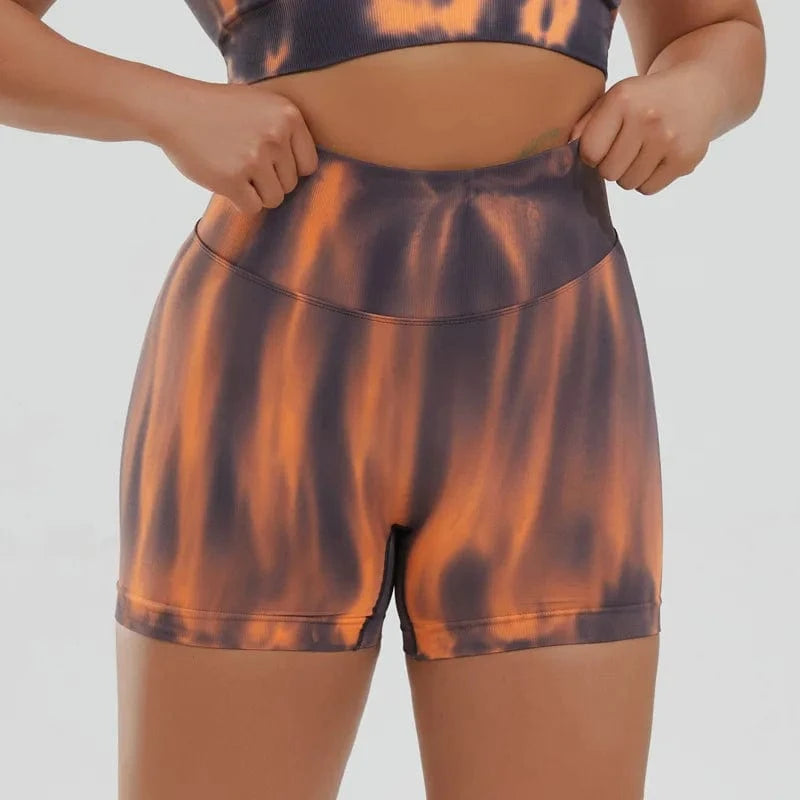 L / A23B052Y6 BESTWAYCLOX 2024 Popular New Spot Yoga Shorts Yoga Vest Set Women's Sports Bra Fitness Sportswear female short pants and vest