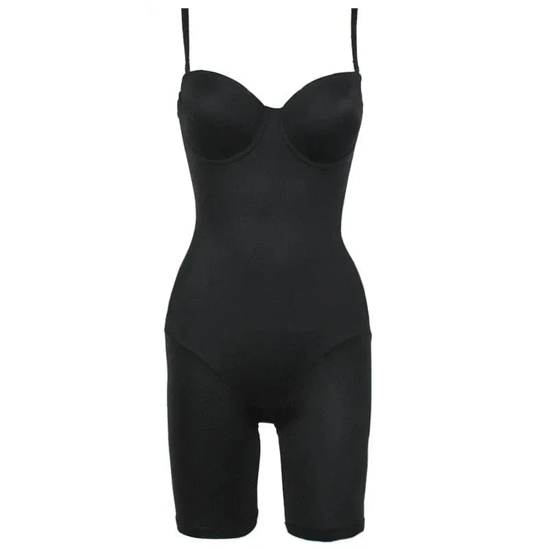 L / Black 2024 Women Wholesale Underwire Sexy Seamless Bodysuits Spaghetti Steel ring bra bodysuit Rompers One Piece Jumpsuit Women