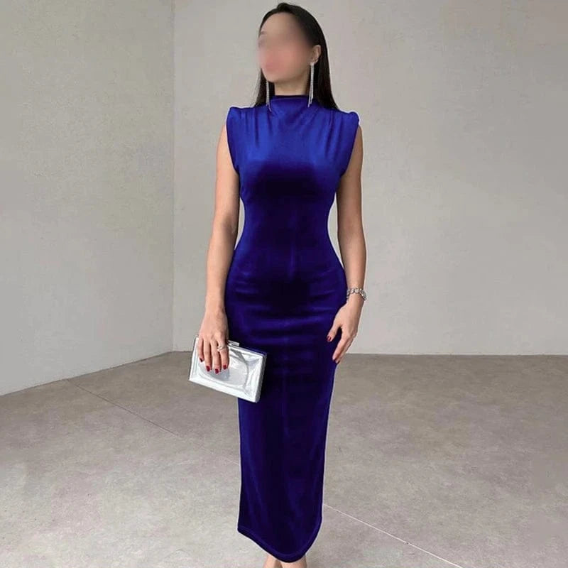 L / Blue D3C15387A 2024 Spring And Summer Dresses Women Lady Elegant Casual Midi Dress