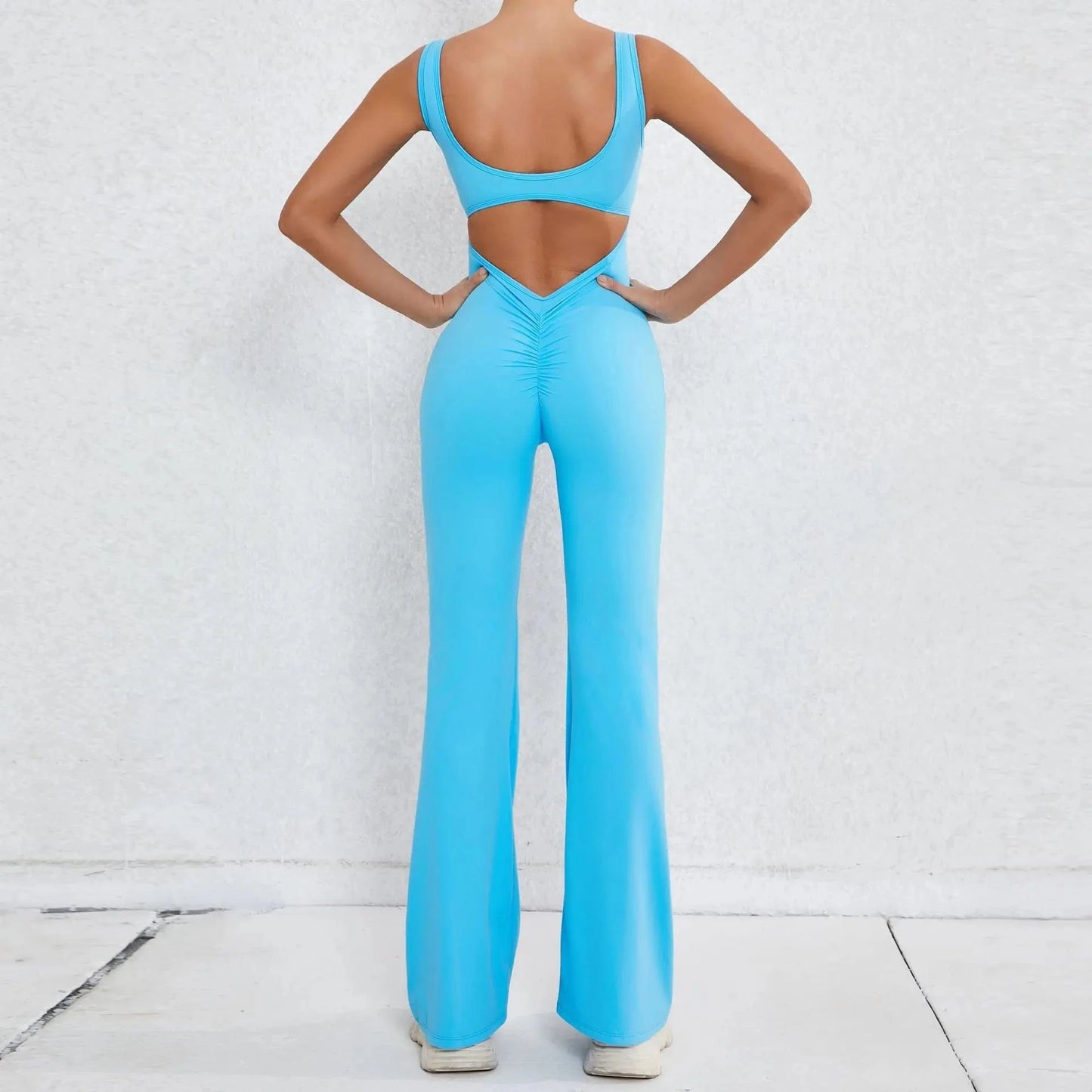 L / Blue Wholesale High-quality Solid Color Sportswear Custom Logo Zipper Cardigan Jumpsuit Women's Training Jogging