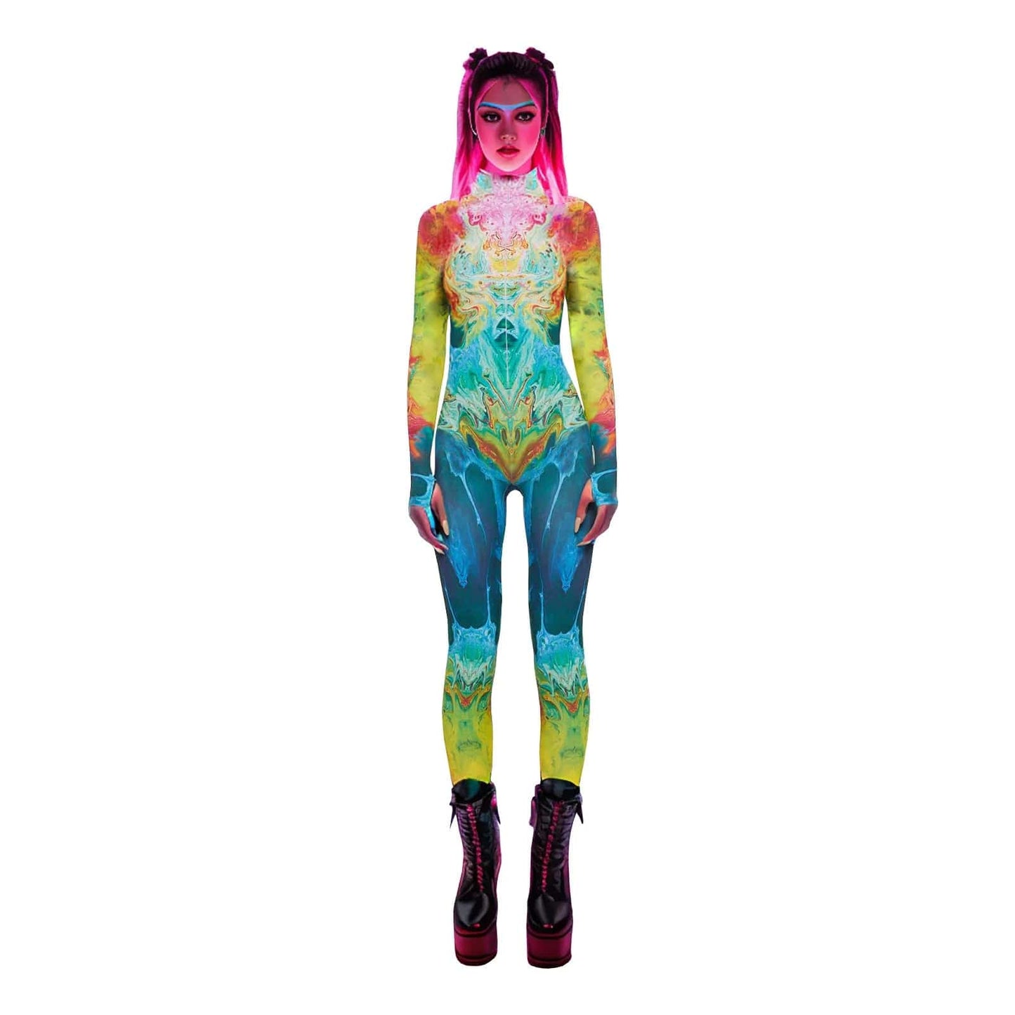 L / color 2024 Spring Female Casual Sporty Workout Zipper Jumpsuit Women Rompers Long Sleeve Skinny Activity Wear Overalls Tops