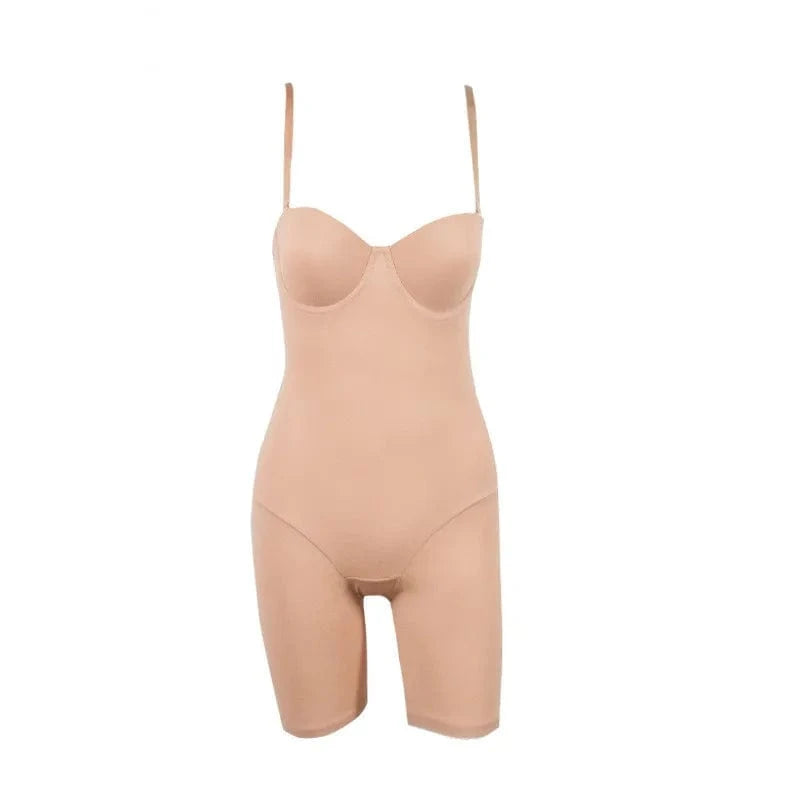 L / Khaki 2024 Women Wholesale Underwire Sexy Seamless Bodysuits Spaghetti Steel ring bra bodysuit Rompers One Piece Jumpsuit Women