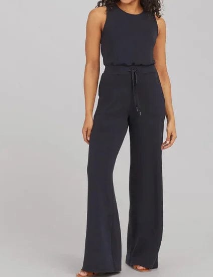 L / NAVY Liu Ming Hot Selling Wholesale Women Casual Sleeveless Solid Color Bodysuit Wide Leg Loose Long Pants Bodycon Jumpsuits