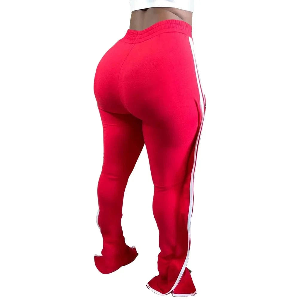L / Red Cheap Wholesale Sweatpants Jogger Sports Yoga Women's Outdoor Sweat Pants Trouser For Lady