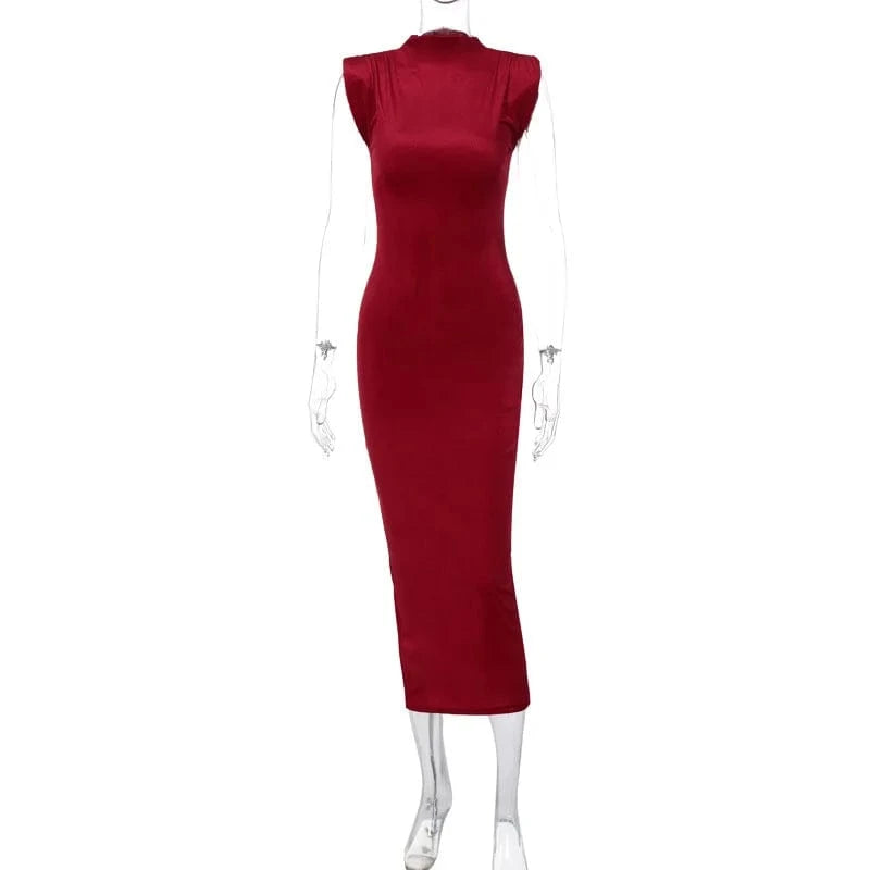 L / Red D3C15387A 2024 Spring And Summer Dresses Women Lady Elegant Casual Midi Dress