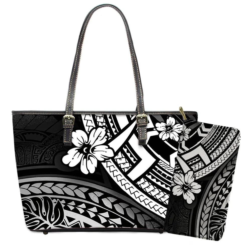 L / YSFA1885 Pink Bags Women Handbags Ladies Custom On Demand Samoan Tribal Print Leather Tote Bag Shoulder Bags Women Handbags Ladies 2024