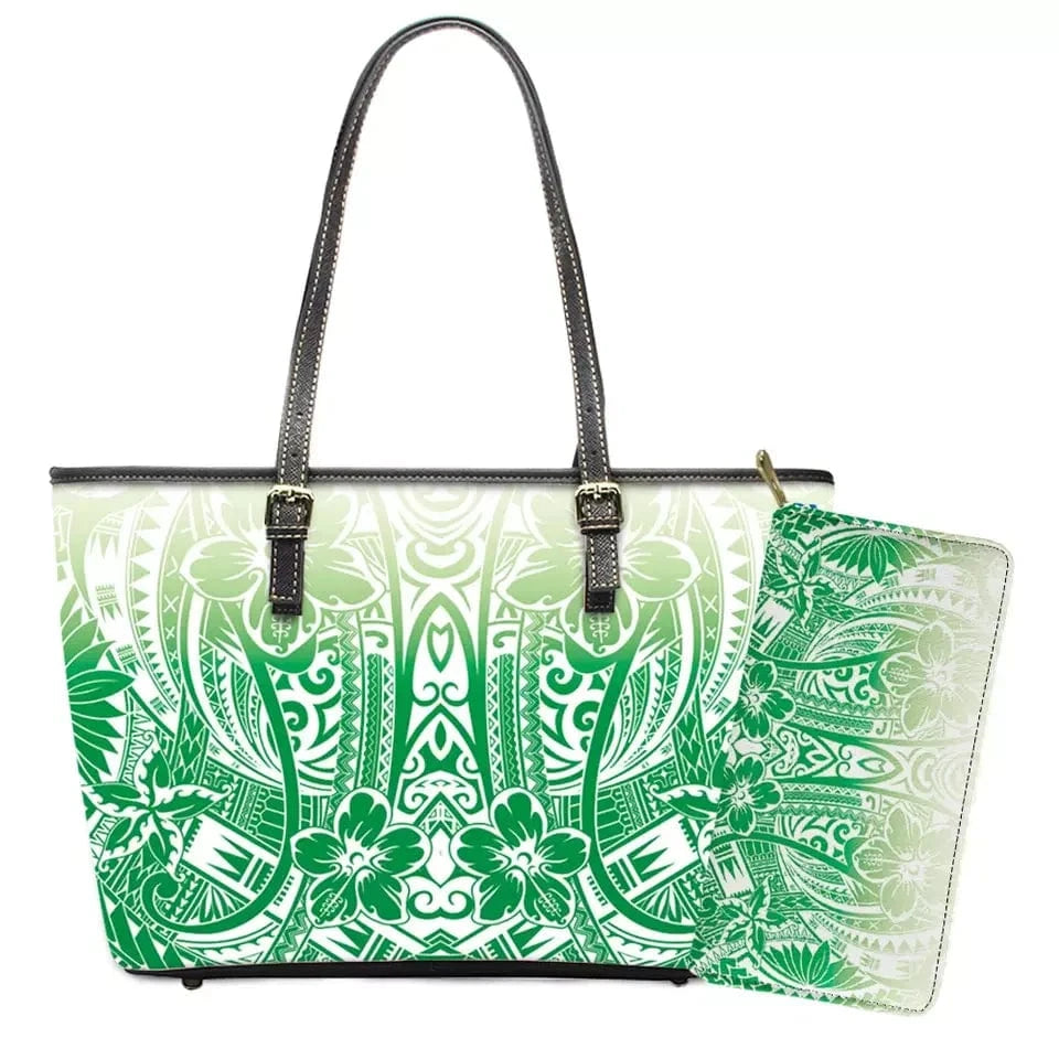 L / YSFF0227 Polynesian Samoa Tattoo Tribal Flower Print Leather Purses Custom Handbags and Purses for Women Bags Women Handbags Ladies 2024