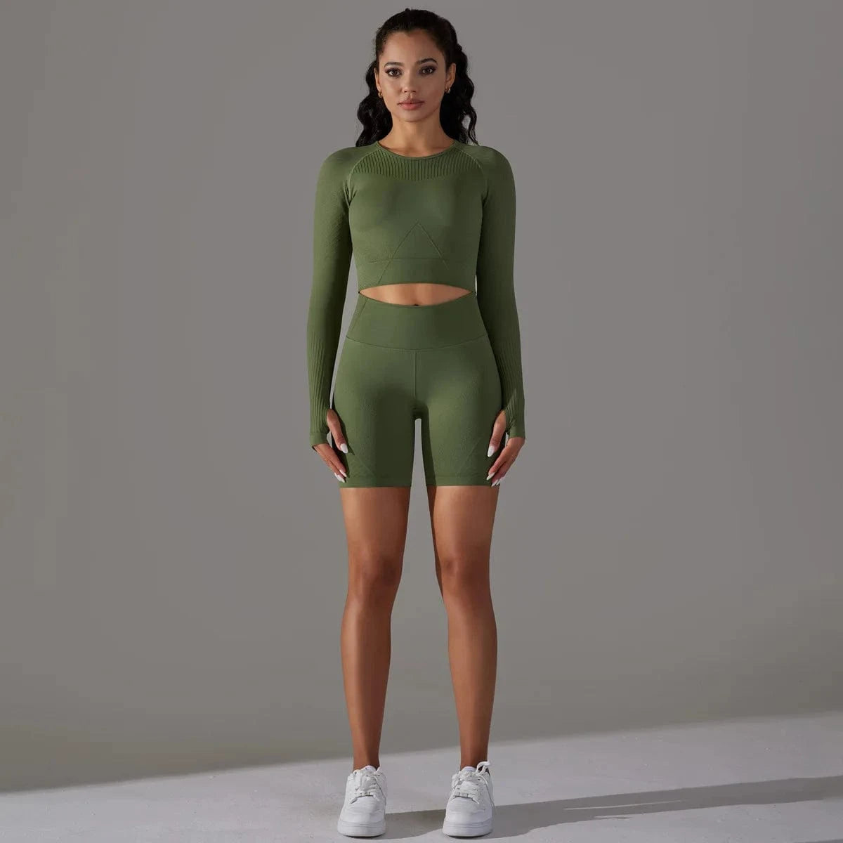 L / YSKF6623Y13 BESTWAYCLOX 2024 Wholesale New Seamless Yoga Suits Long sleeve Women Gym Fitness Sets Yoga Sets Outfit Sport wear ready to ship