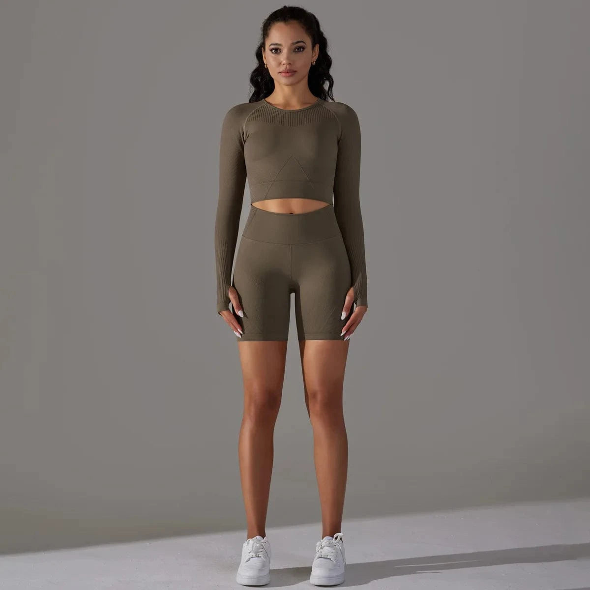 L / YSKF6623Y15 BESTWAYCLOX 2024 Wholesale New Seamless Yoga Suits Long sleeve Women Gym Fitness Sets Yoga Sets Outfit Sport wear ready to ship