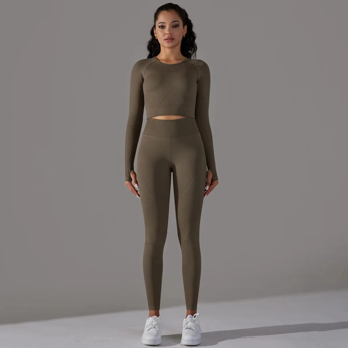 L / YSKF6623Y20 BESTWAYCLOX 2024 Wholesale New Seamless Yoga Suits Long sleeve Women Gym Fitness Sets Yoga Sets Outfit Sport wear ready to ship