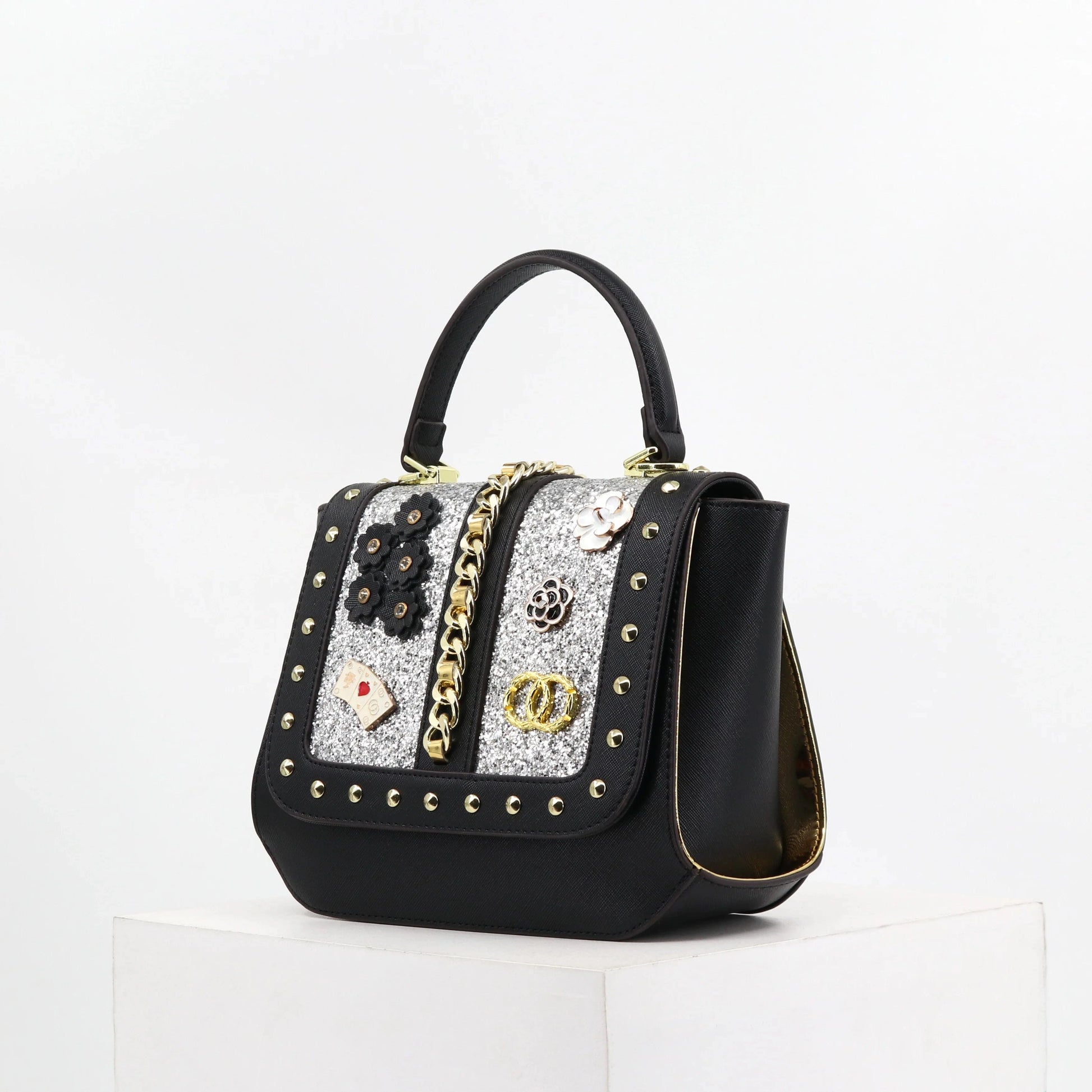 L24*H17*W12*HANDLE11 CM / 8029 black 2024 Top selling Diamonds ladies bag designer handbag for women quality female bags luxury single shoulder bags factory 24cm