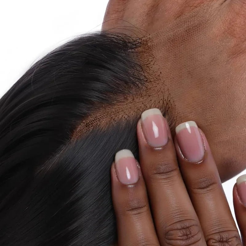 Lace Closure + Bleached Knots + Natural Color Straight Remy Brazilian Hair 8 To 22 Inches - SN Wigs & More