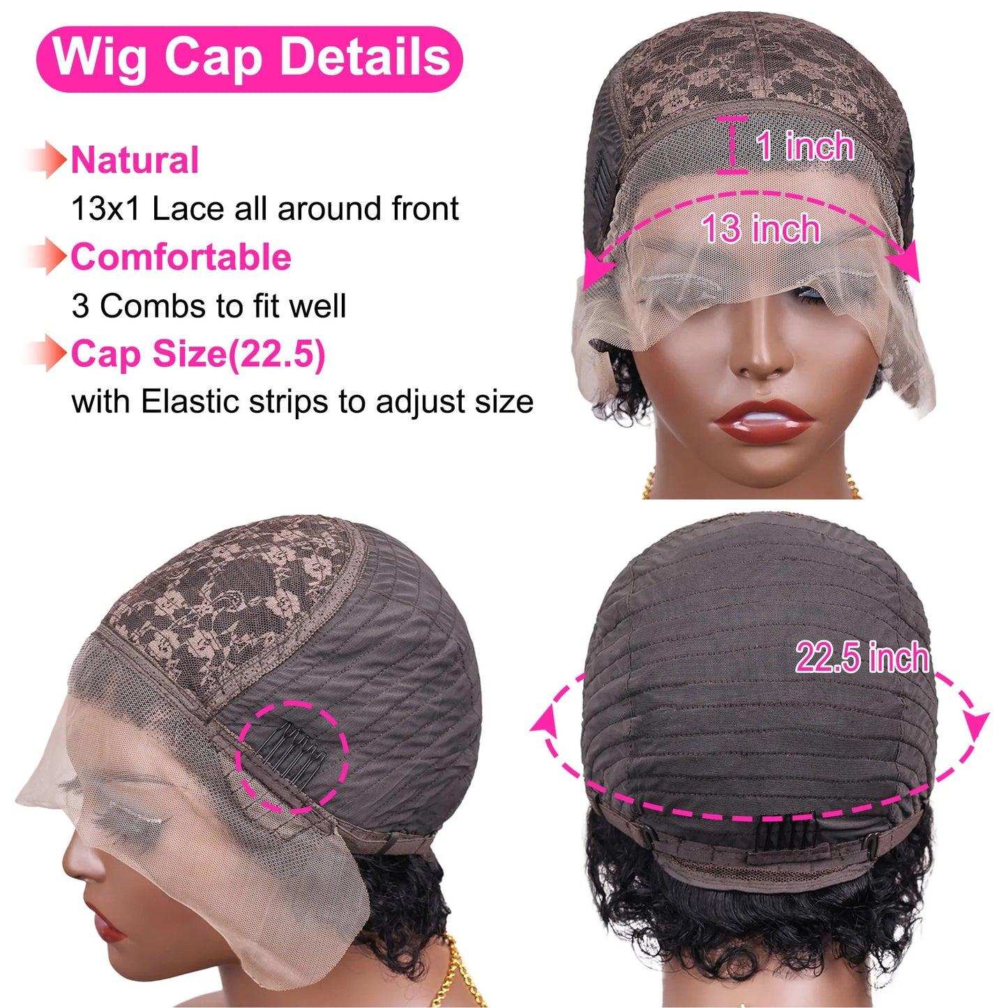 Lace Front Wig For Women Remy Human Hair Short Curly Water Wave Bob With Natural Look - SN Wigs & More