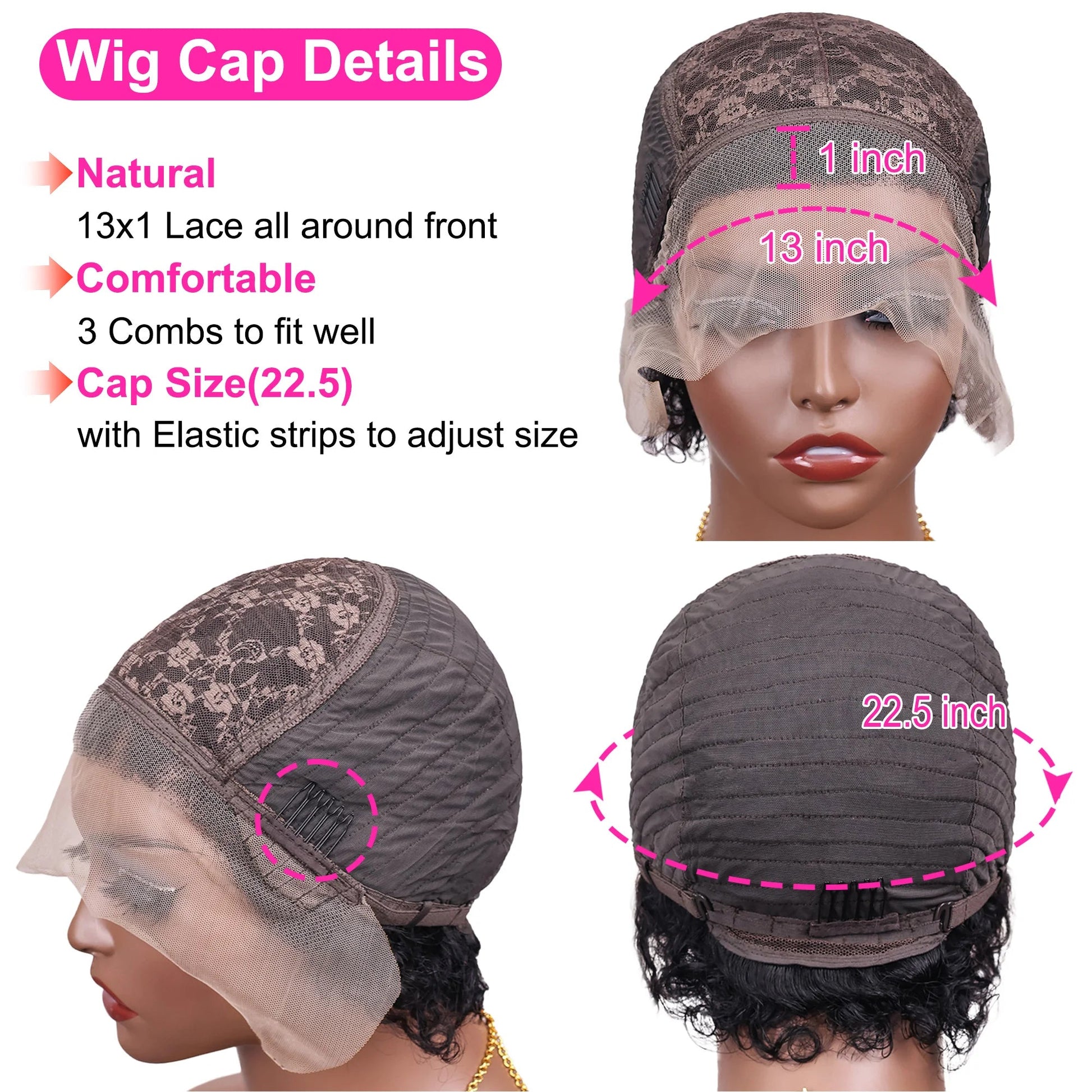 Lace Front Wig For Women Remy Human Hair Short Curly Water Wave Bob With Natural Look - SN Wigs & More