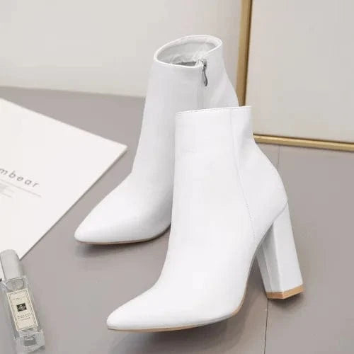 Ladies Autumn and Winter New Mid-boots Thick-soled Pointed Boots Sexy High-heeled Women's Boots Fashion Party Women's Shoes
