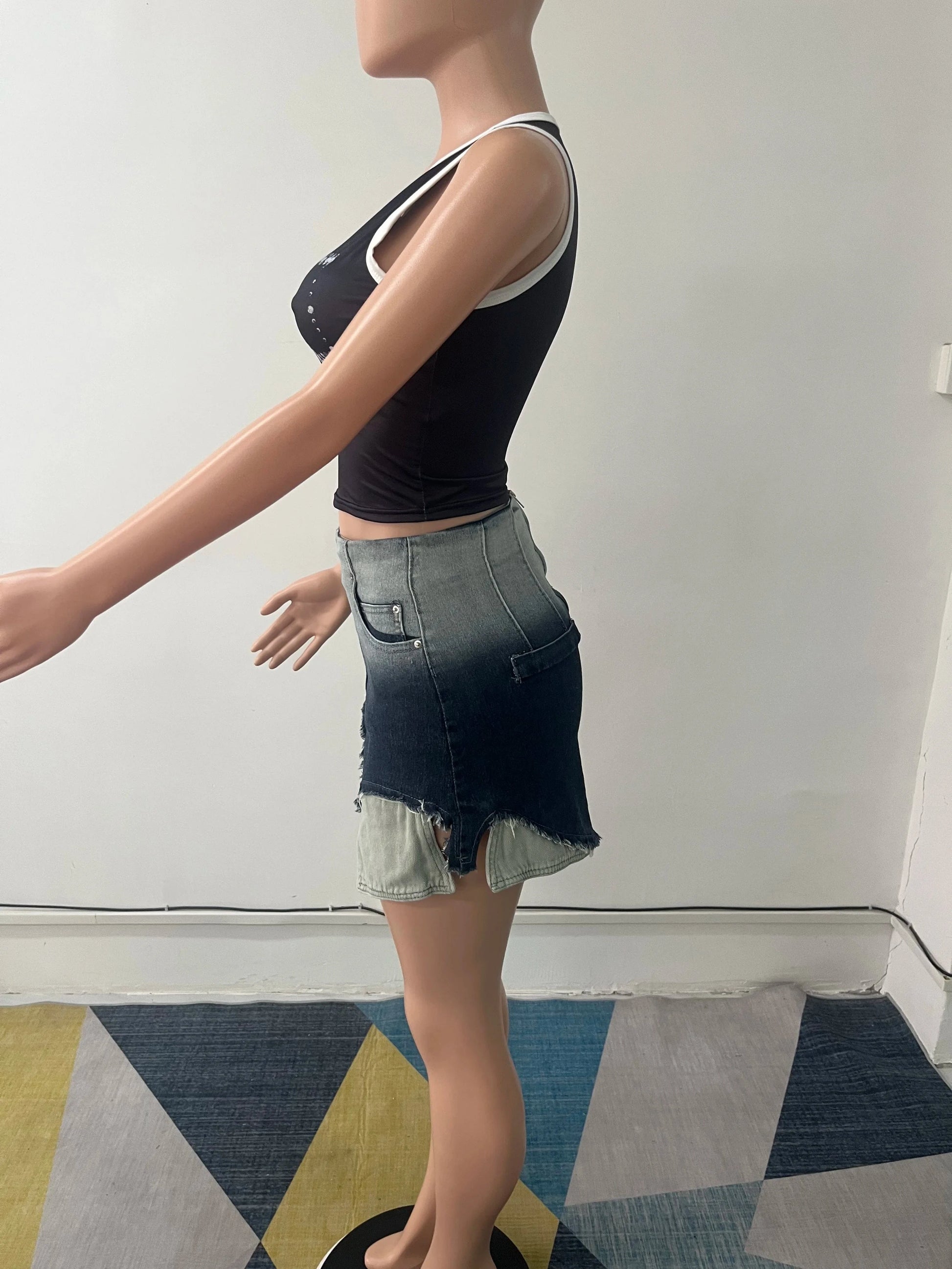 Ladies Jean Shorts for Summer High Waist Gradient Denim Hot Pants Women Tight Jeans Short Skin Tight Jean Shorts