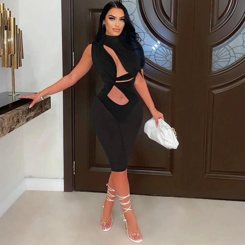 Ladies Jumpsuits Mesh Rompers Women Solid See Through Rompers Sleeveless Short One Piece Jumpsuit for Women