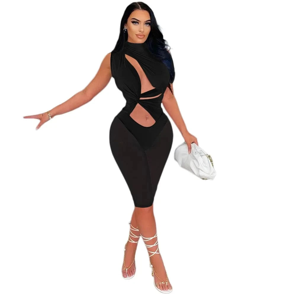 Ladies Jumpsuits Mesh Rompers Women Solid See Through Rompers Sleeveless Short One Piece Jumpsuit for Women