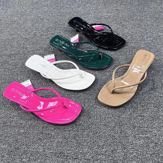 Ladies low heel slippers luxury leisure flip flops  sandals sexy stiletto ladies sliders slipper women slippers sandals
