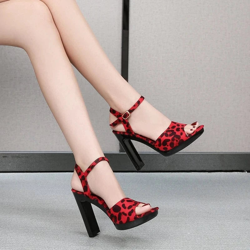 ladies sandals zapatos de mujer summer stripper heels shoes leopard female shoes women pole dance stiletto Heeled Sandals