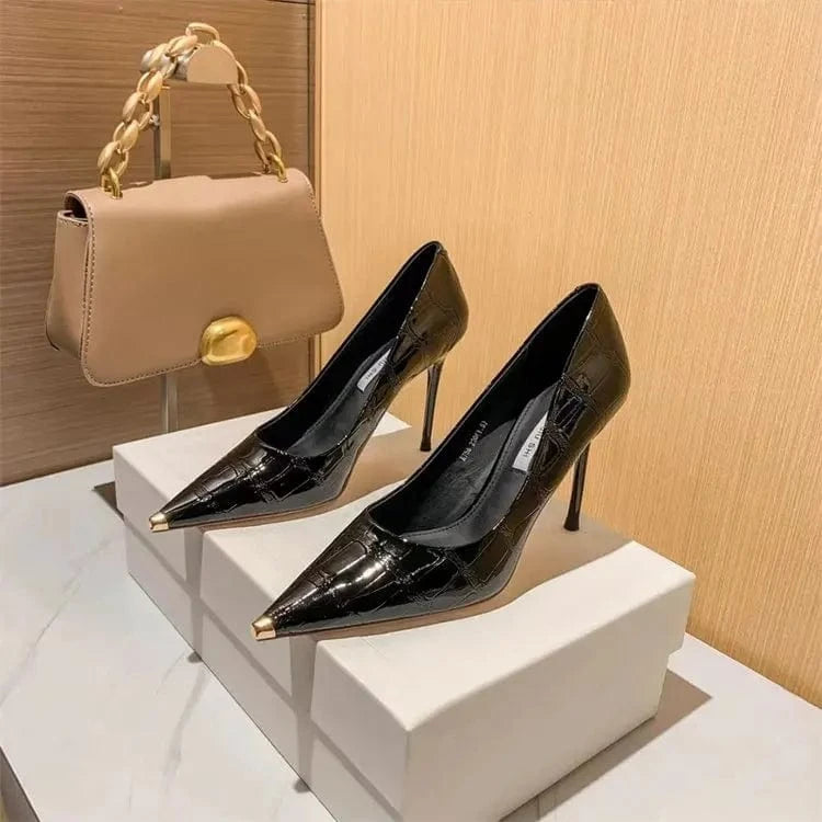 Ladies Sexy Party Banquet Dress Sandal Pumps Women Solid Color Pointed Stiletto High Heels