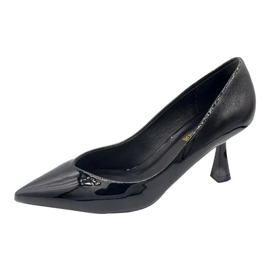 Ladies Small Large Size Stiletto Pointed Single Shoes Work Mid-high Heels Women Office Dress Shoes
