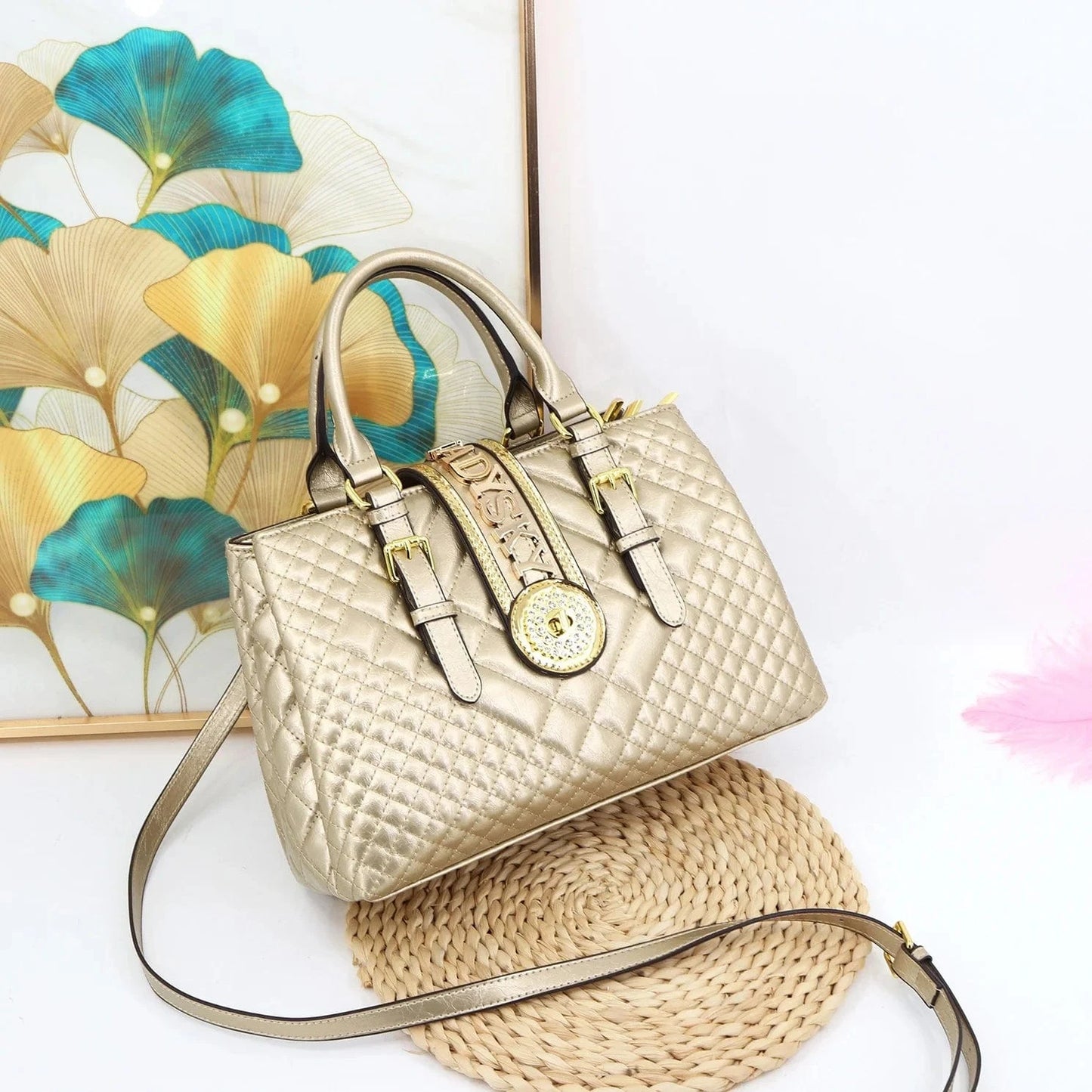 Ladysky 2024  newest fashion ladies handbag quality super fiber designer bags for women large capacity female hand bag factory 3