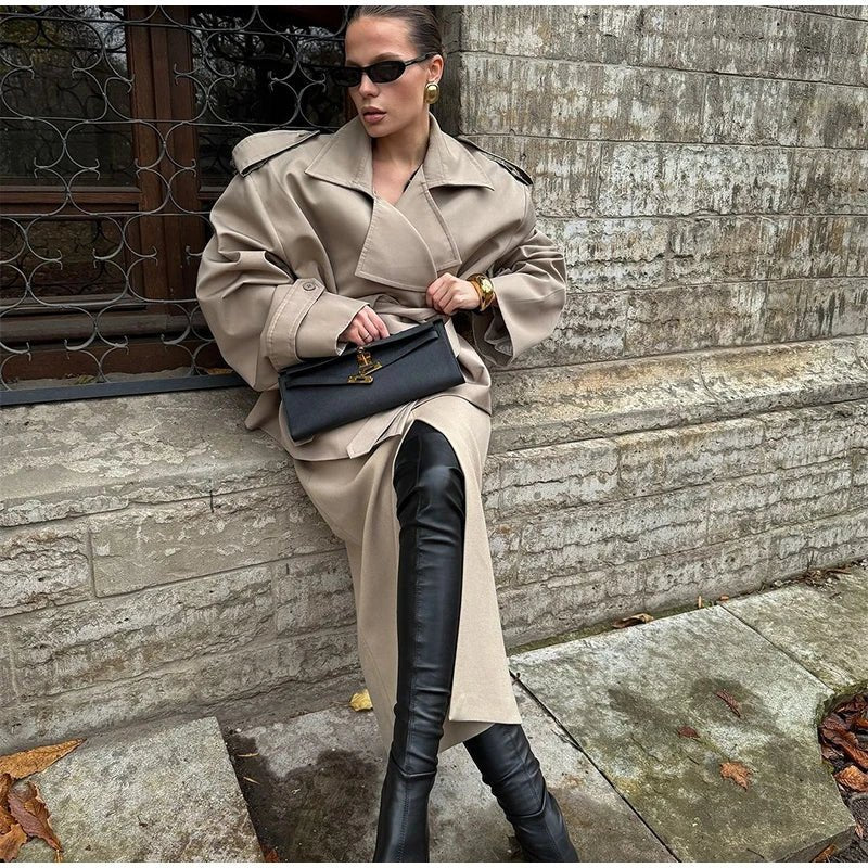 Lapel Lace Up Jacket With Long Sleeves Autumn Daily Commute Style - SN Wigs & More