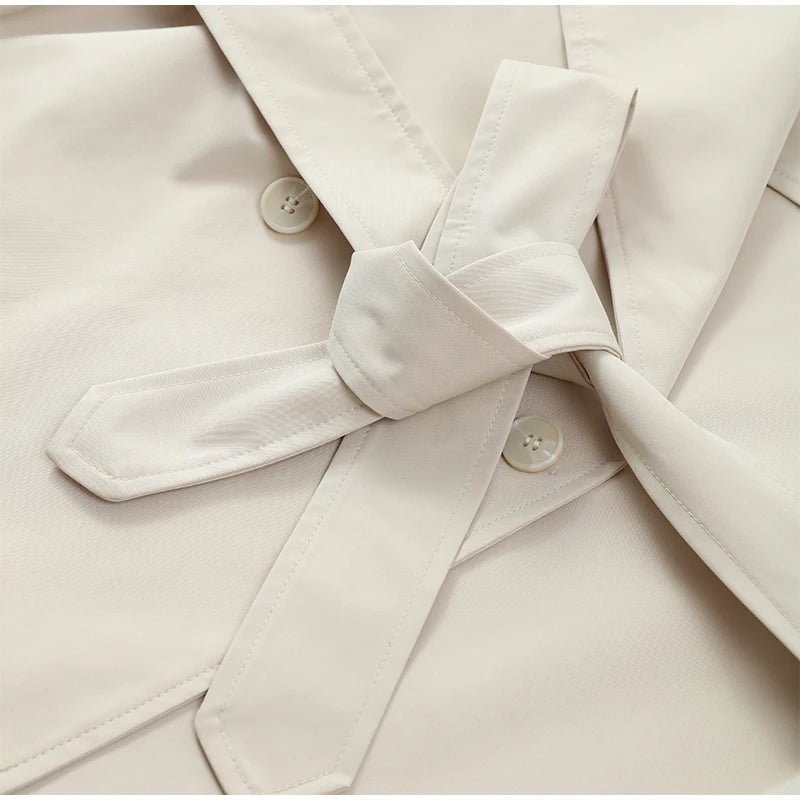 Lapel Lace Up Jacket With Long Sleeves Autumn Daily Commute Style - SN Wigs & More