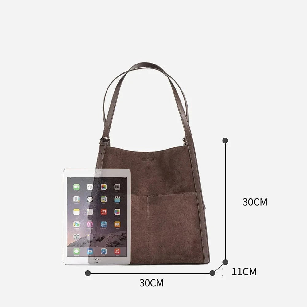 Large Capacity Tote Bag Luxury Handbags Women Bags Designer Suede Leather Ladies Boston Shoulder Bag