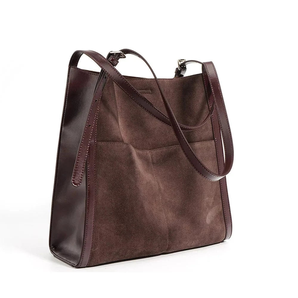 Large Capacity Tote Bag Luxury Handbags Women Bags Designer Suede Leather Ladies Boston Shoulder Bag