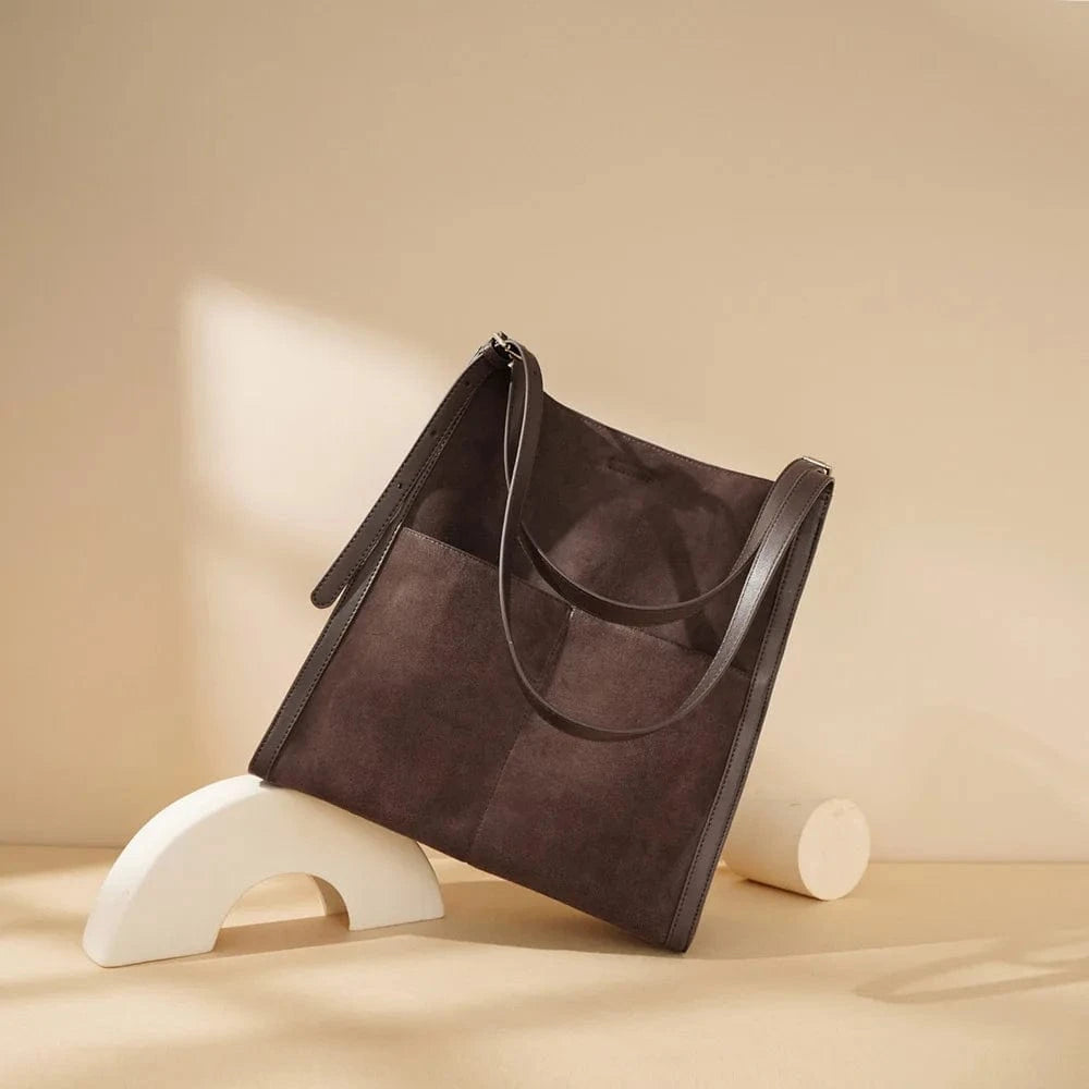 Large Capacity Tote Bag Luxury Handbags Women Bags Designer Suede Leather Ladies Boston Shoulder Bag