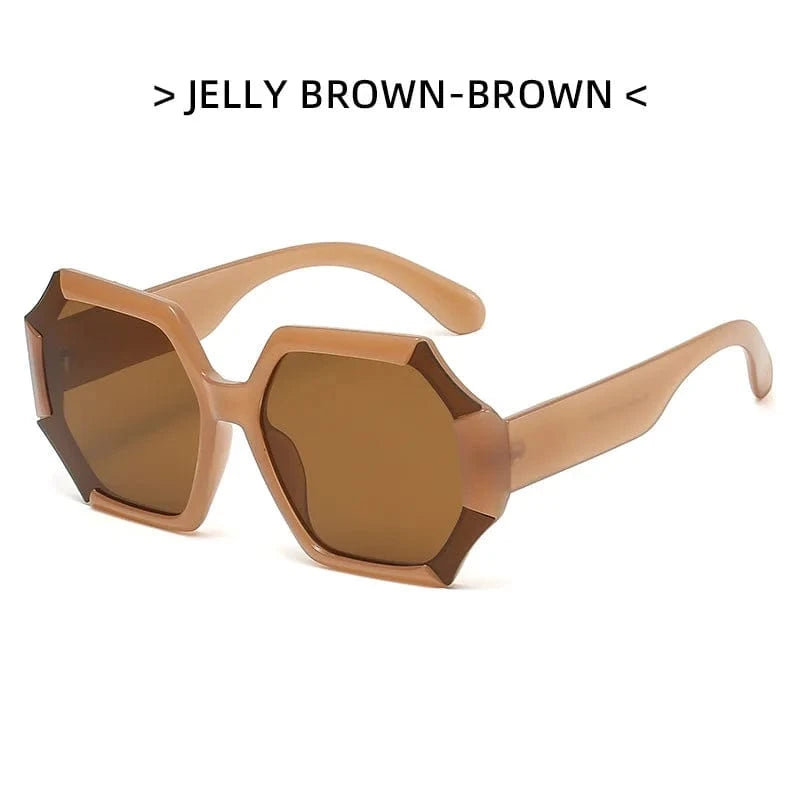 large frame gradient sunglasses / C6 2024 New arrival wholesale customizable luxury designer candy color irregular sunshades retro large frame gradient sunglasses