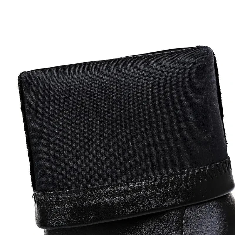 Large Size 43 Botines Para Dama Leather Spike Heel Bootie Shoes Ankle Boots for Ladies