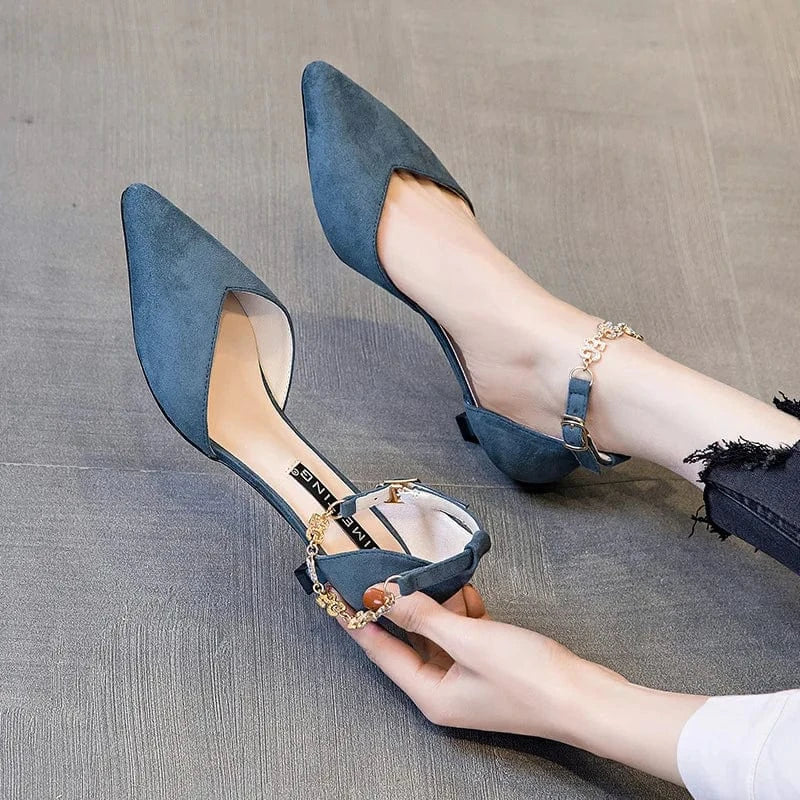 Large Size Women Kitten Heels Dress Shoes Ladies Casual Summer High Heeled Sandals