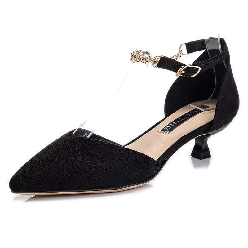 Large Size Women Kitten Heels Dress Shoes Ladies Casual Summer High Heeled Sandals